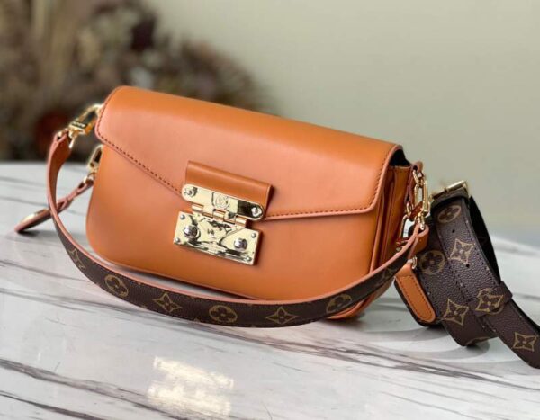 Louis Vuitton Swing Crossbody Brown Leather