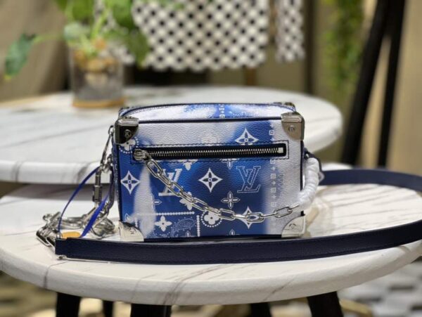 Louis Vuitton Mini Soft Trunk Monogram Bandana Blue Crossbody
