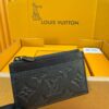 Louis Vuitton coin purse leather Black full pattern men's - 图片 4