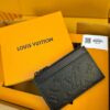 Louis Vuitton coin purse leather Black full pattern men's - 图片 5