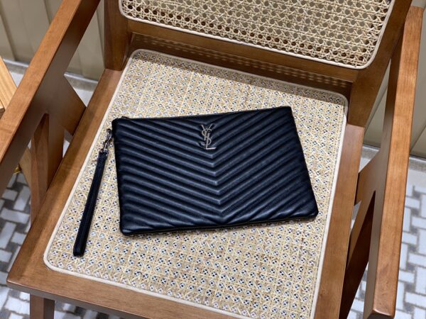 YSL cassandre matelassé tablet pouch in leather