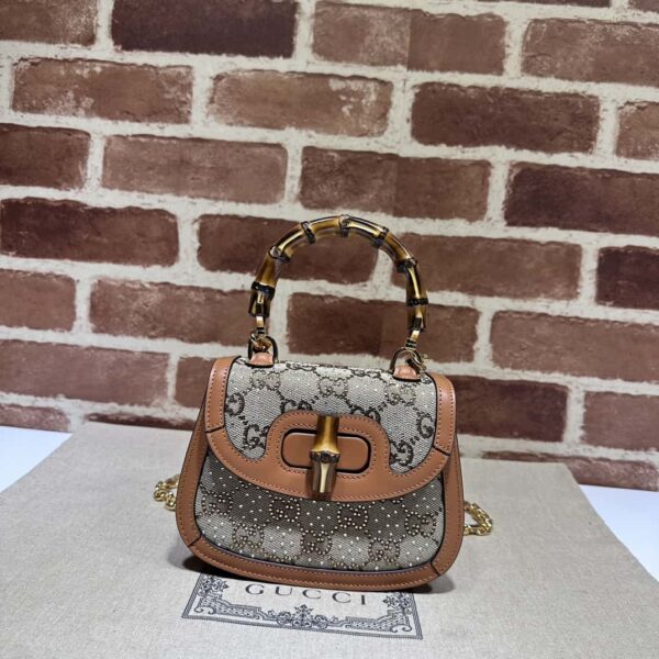 Gucci Bamboo 1947 crystals mini bag