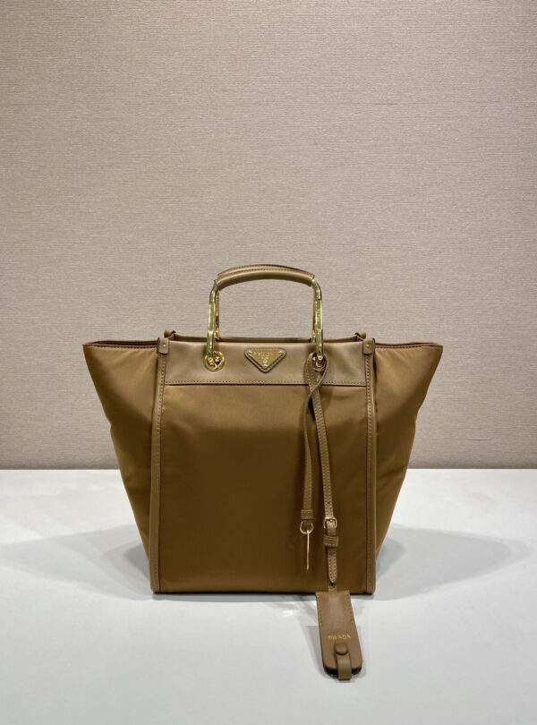 Prada Medium Re-Nylon and leather tote bag