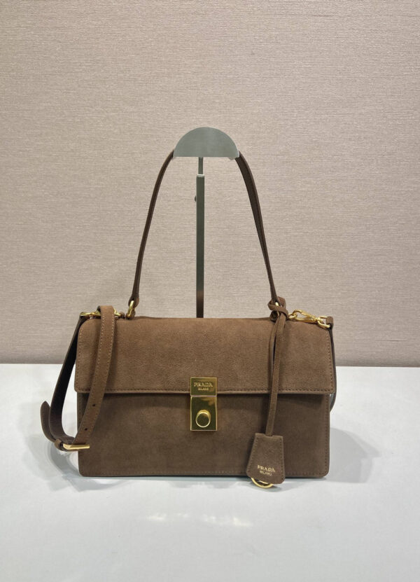 Prada Soft Sound medium suede shoulder bag