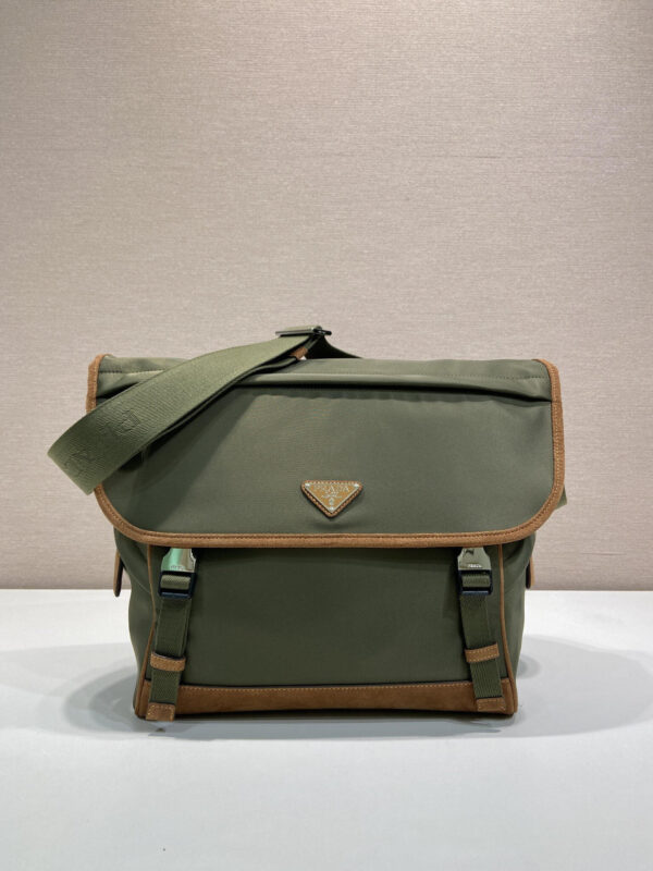 Prada Large Re-Nylon and suede shoulder bag