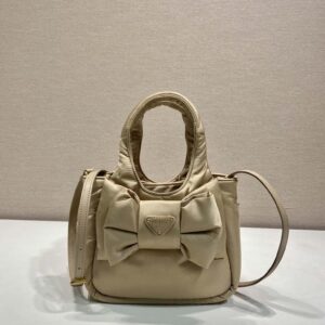 Prada Padded Re-Nylon mini-bag with bow