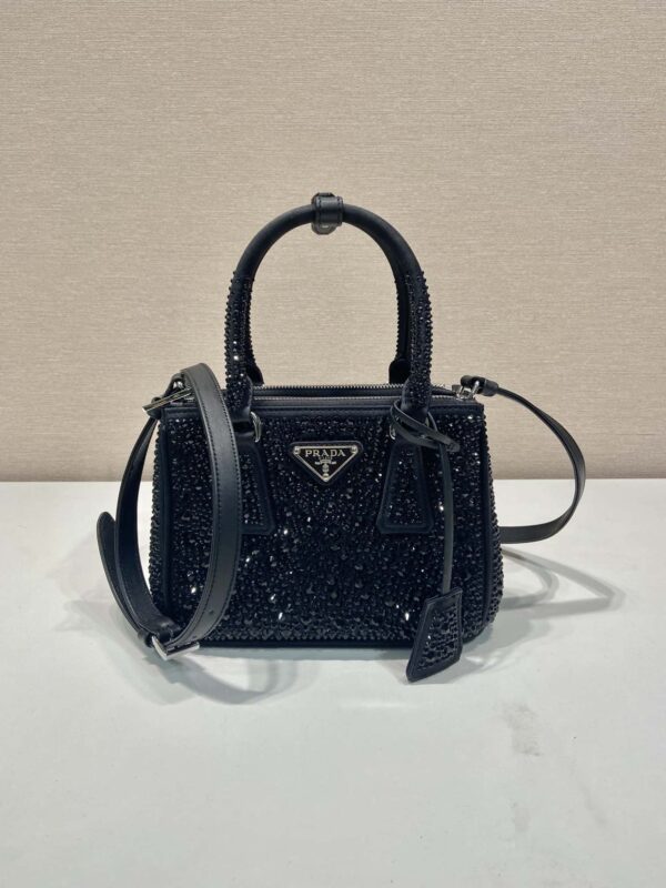 Prada Galleria satin mini-bag with crystals