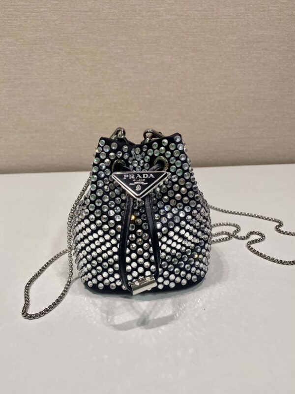 Prada Embellished satin mini-pouch